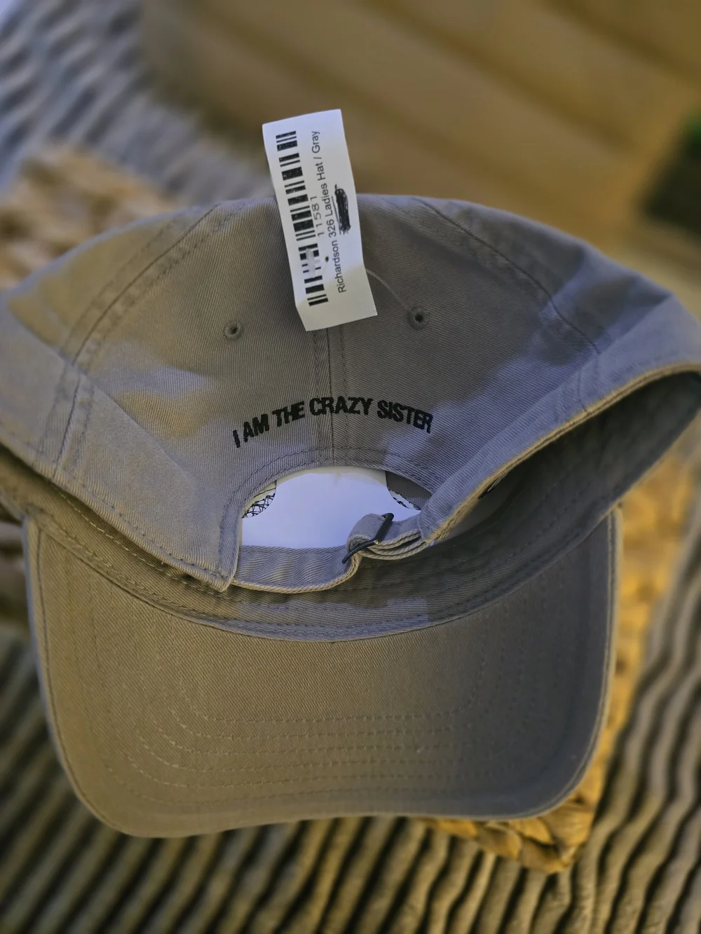 Crazy Sister Marina Baseball Hat- Light Gray